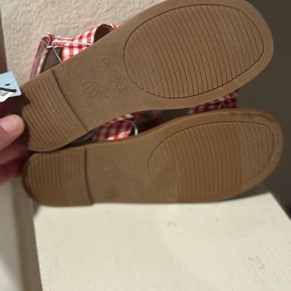 Toddler Lillie Gingham Sandals - Cat & Jack™ Size 11 NEW